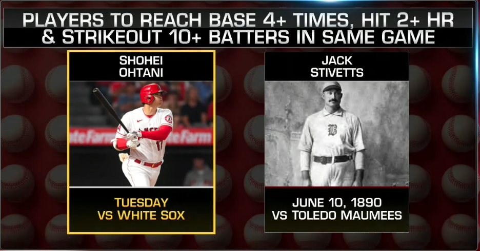 Who doesn’t remember Stivetts’ game against the Maumees? Love when they use players from the late 1800s to put into context Shohei’s performance.