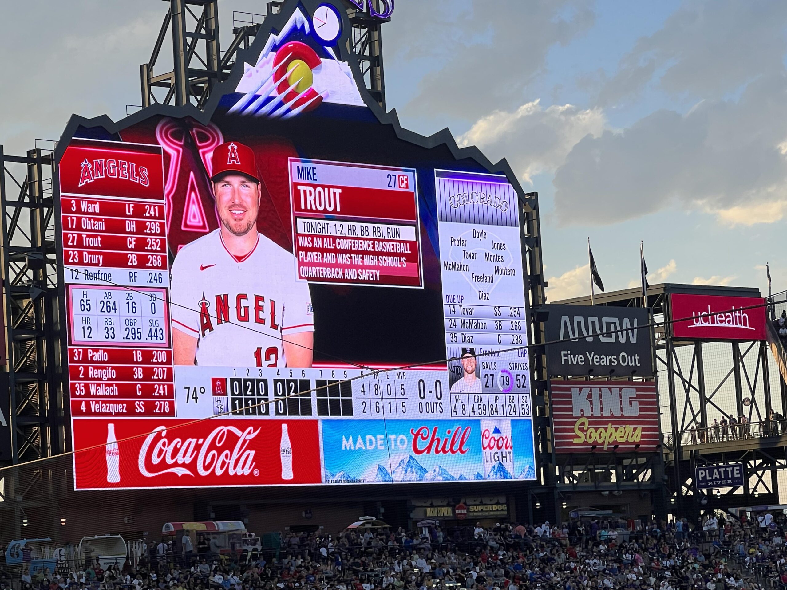 Rockies scoreboard operator gets it