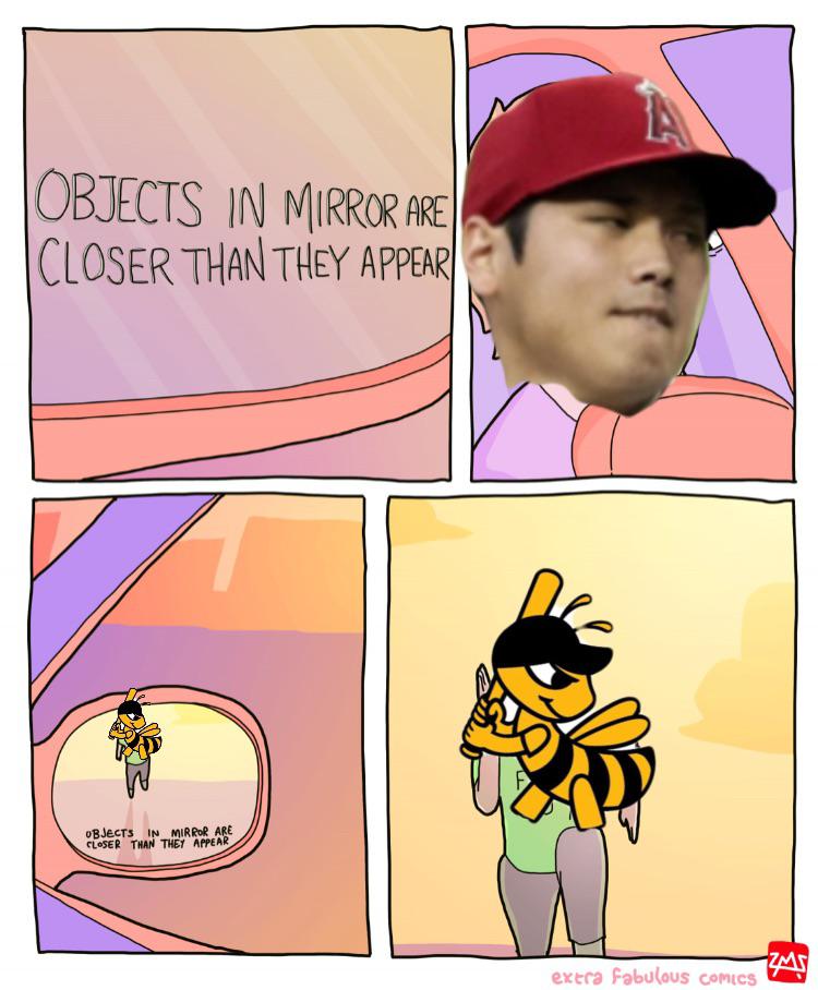 u can run from it, u can hide. but ohtani and the bees comes all the same