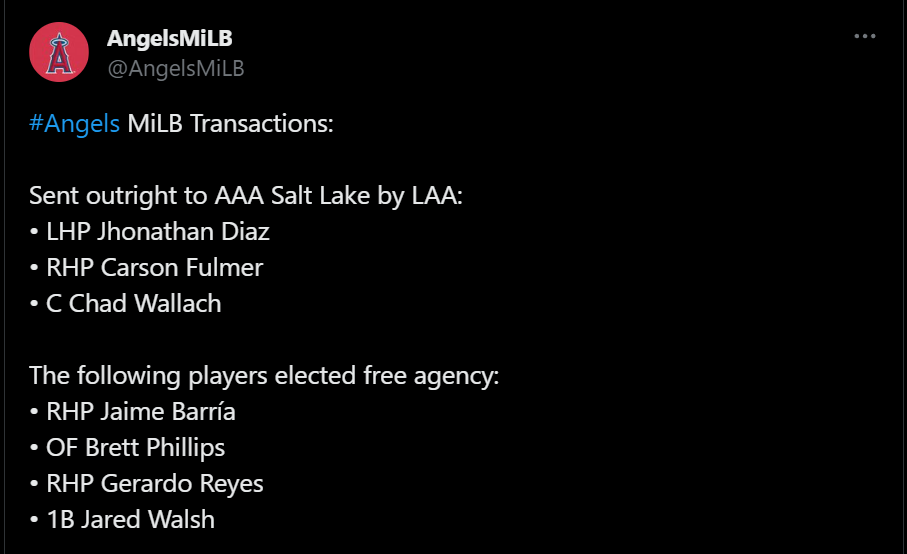 Angels transaction Oct. 16