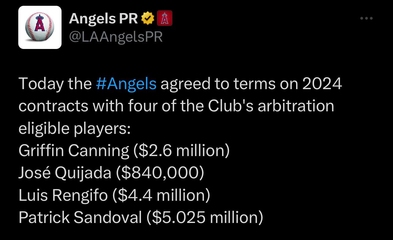 [AngelsPR] Arbitration agreements for 2024