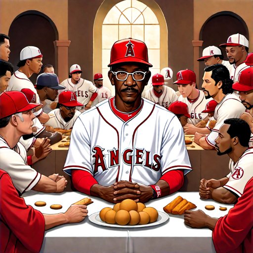 I asked AI to create a picture of Ron Washington and the Angels in the style of ‘The Last Supper’.