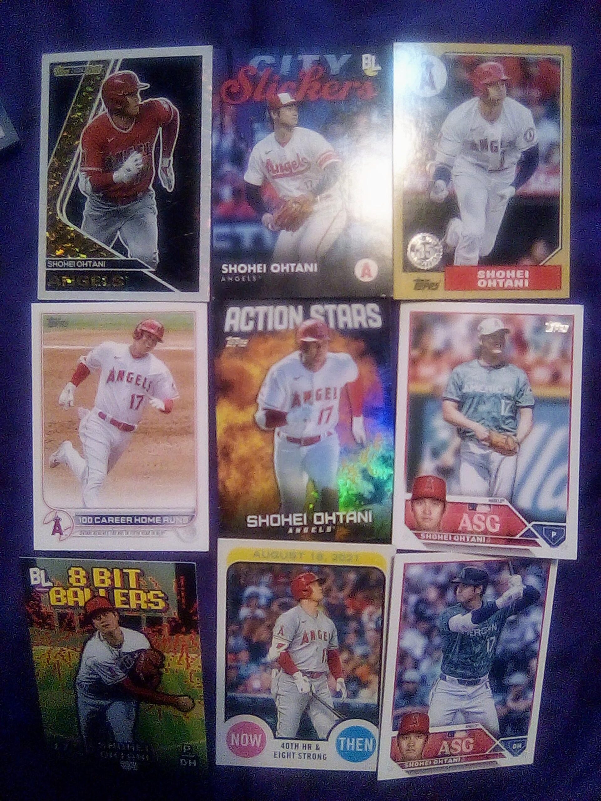 WS/ SET OF 9 OHTANI CARDS.  SHIPPED.