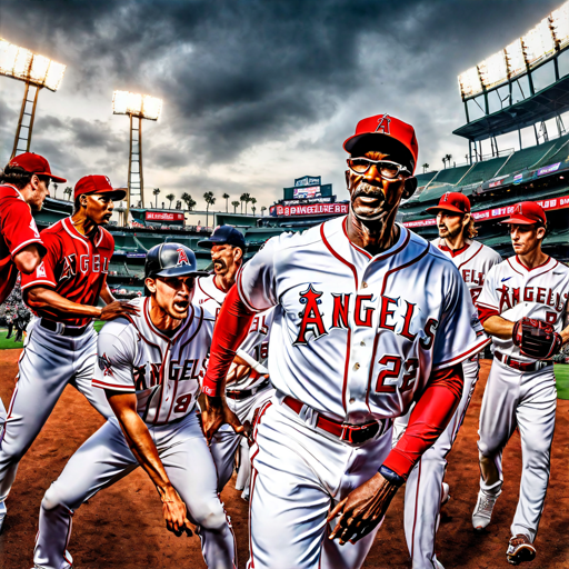 Ron Washington leading the Angels  into battle