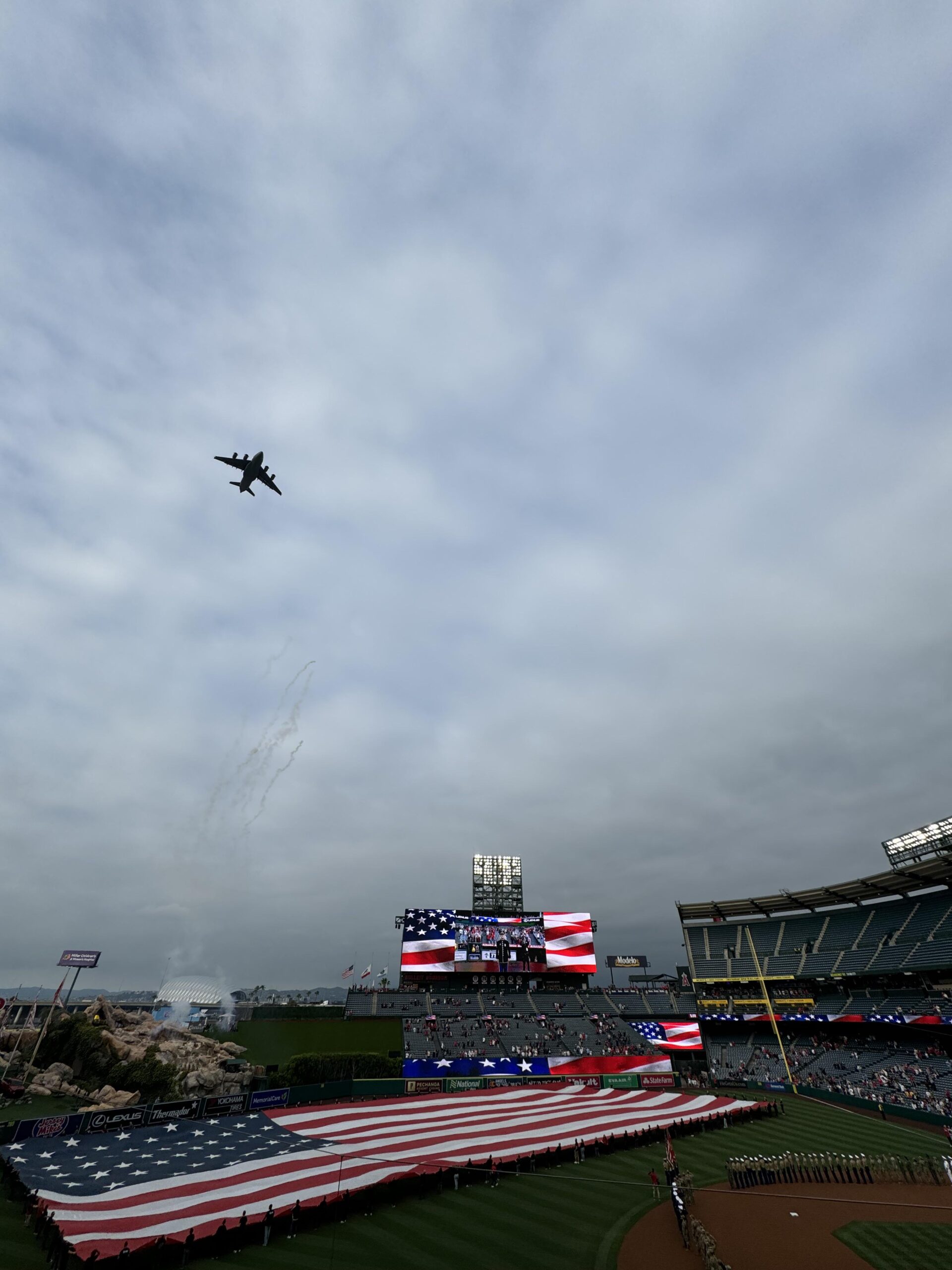 Military appreciation night today featuring a C17 flyover