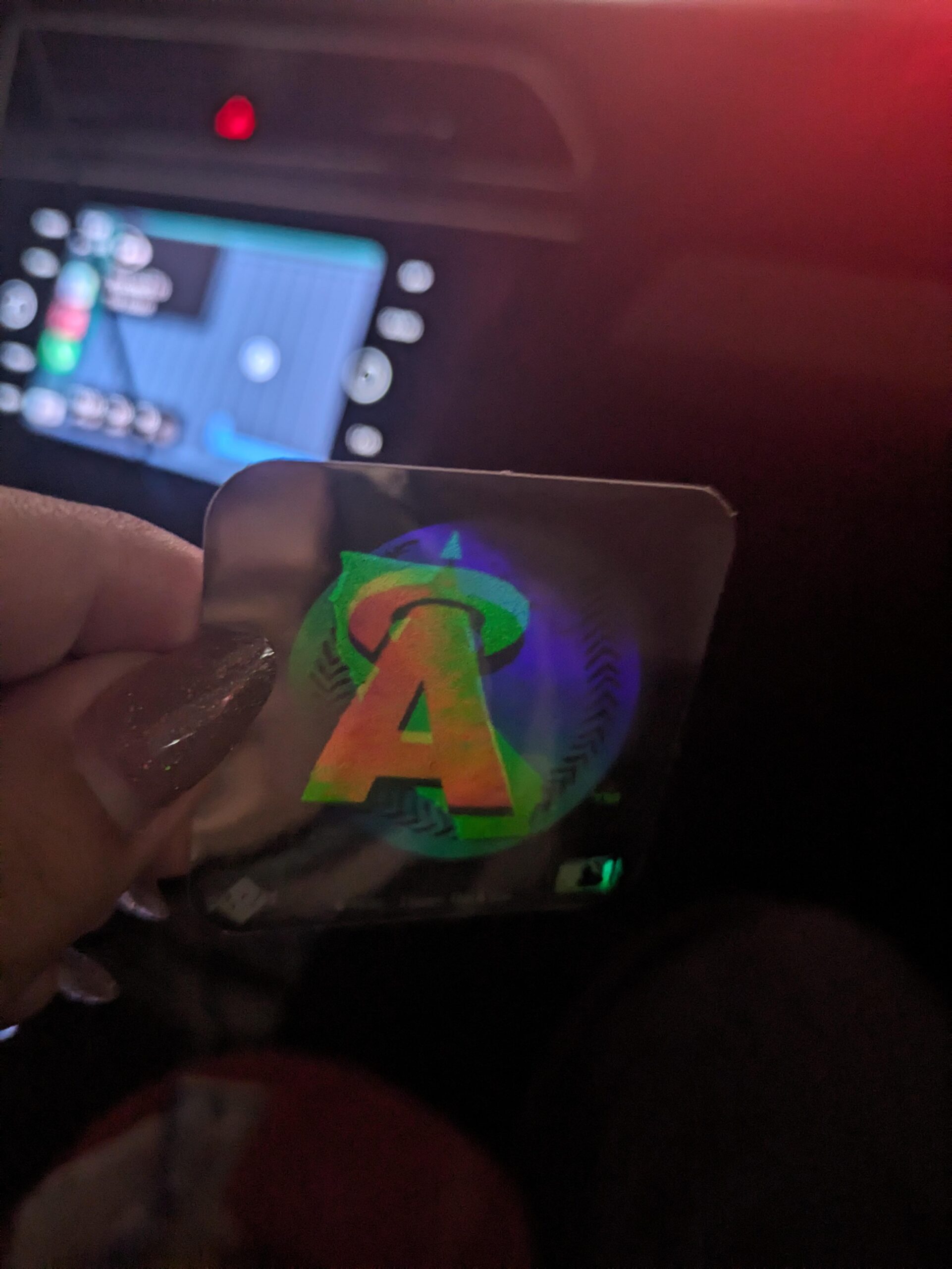 Pulled this holo sticker tonight on my way out of the park