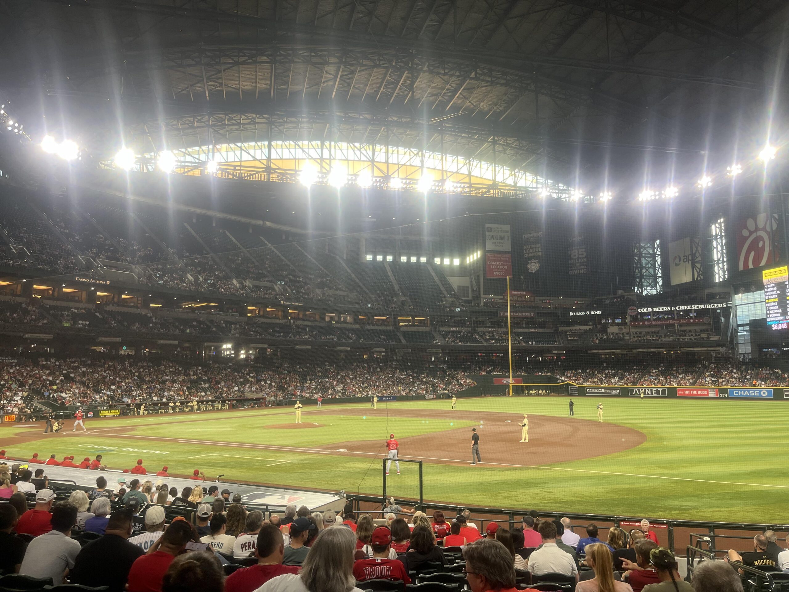 Checking in for the first game of the series at Chase Field! Go Angels!