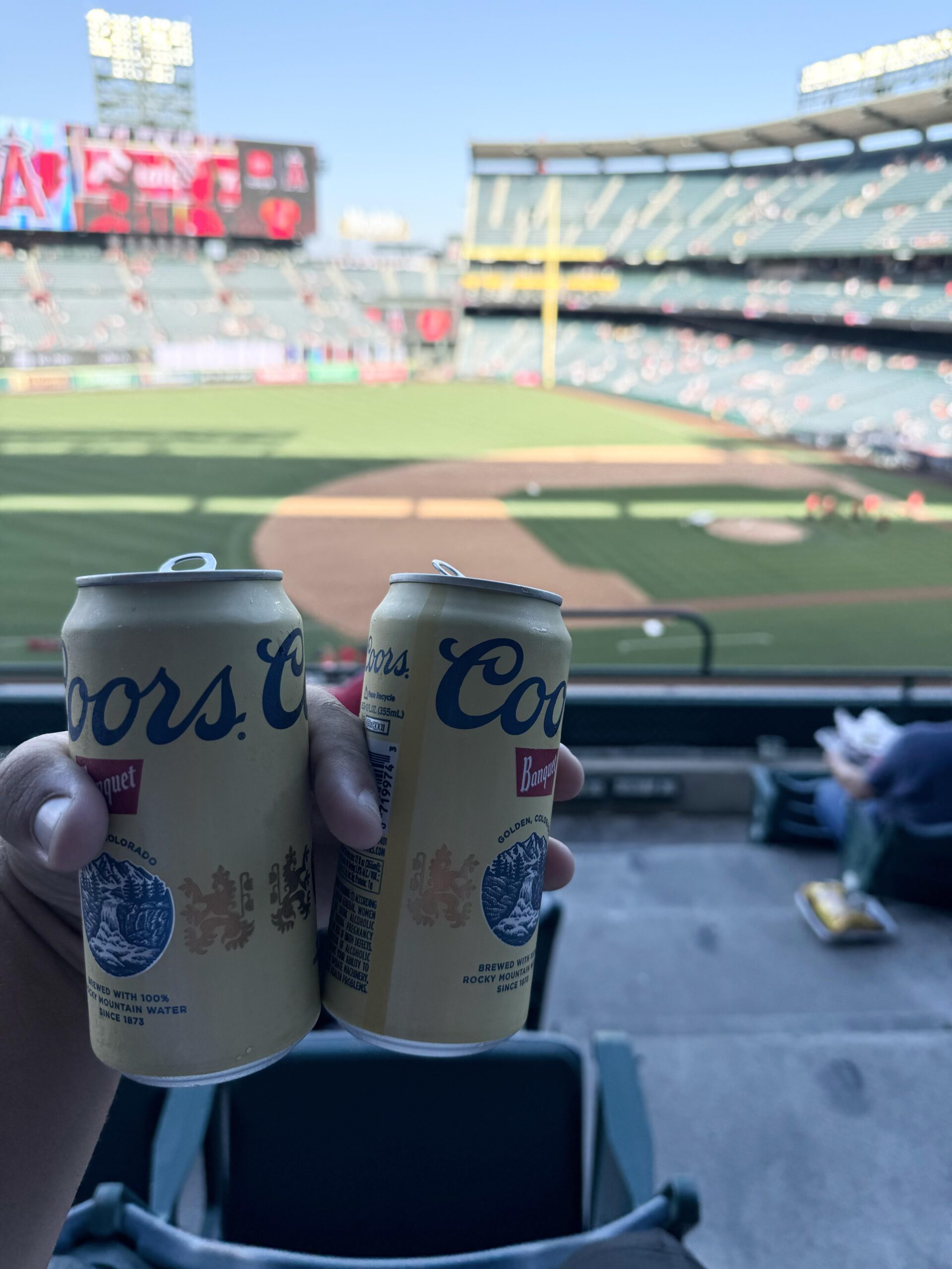 Angels stadium hack: if you can find them, two small beers is only 9 dollars. It’s the same amount of beer as a tall can which is $15.