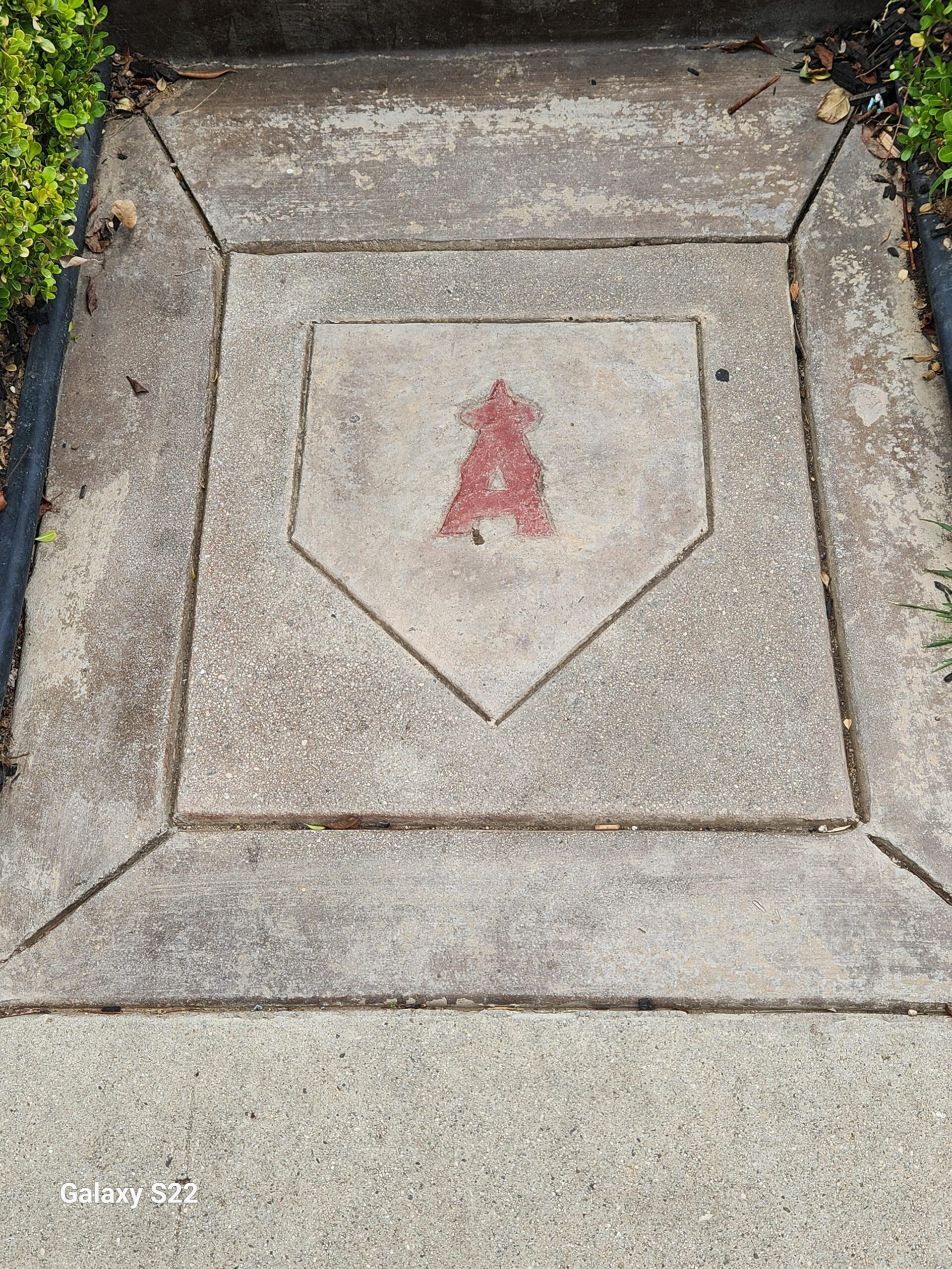 An interesting Angels paver I saw when I went for a walk