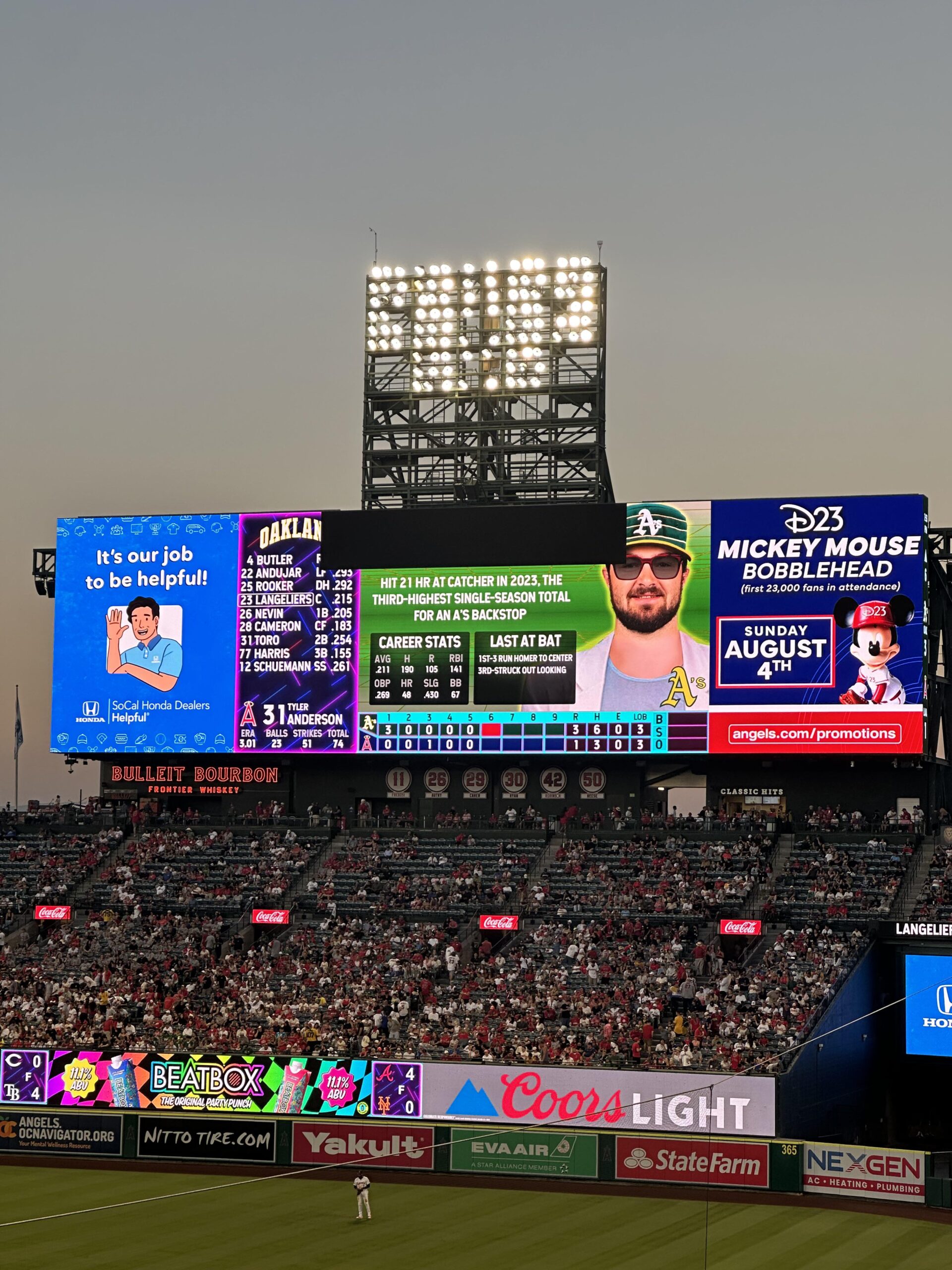 Dead pixels on the scoreboard