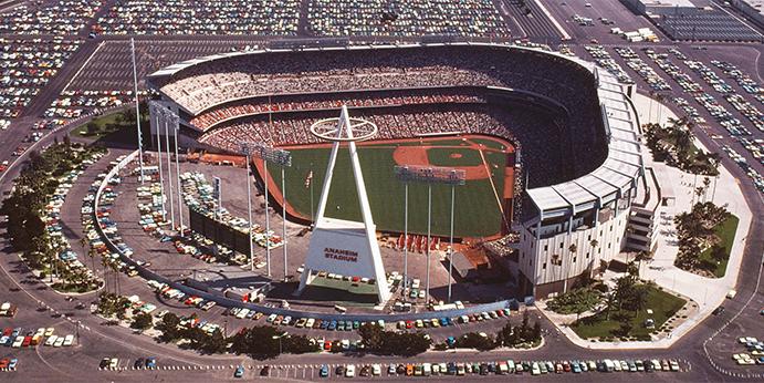 Throwback to Angel Stadium before its 1997 renovation.