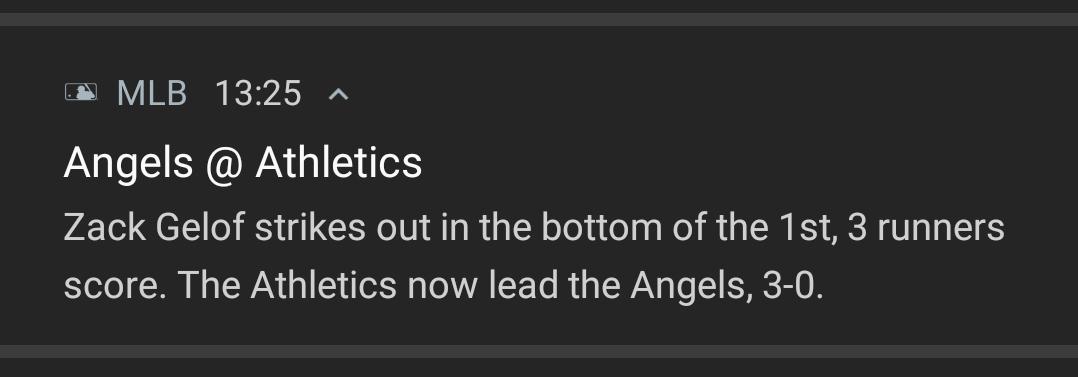 The most cursed notification I have ever gotten from MLB