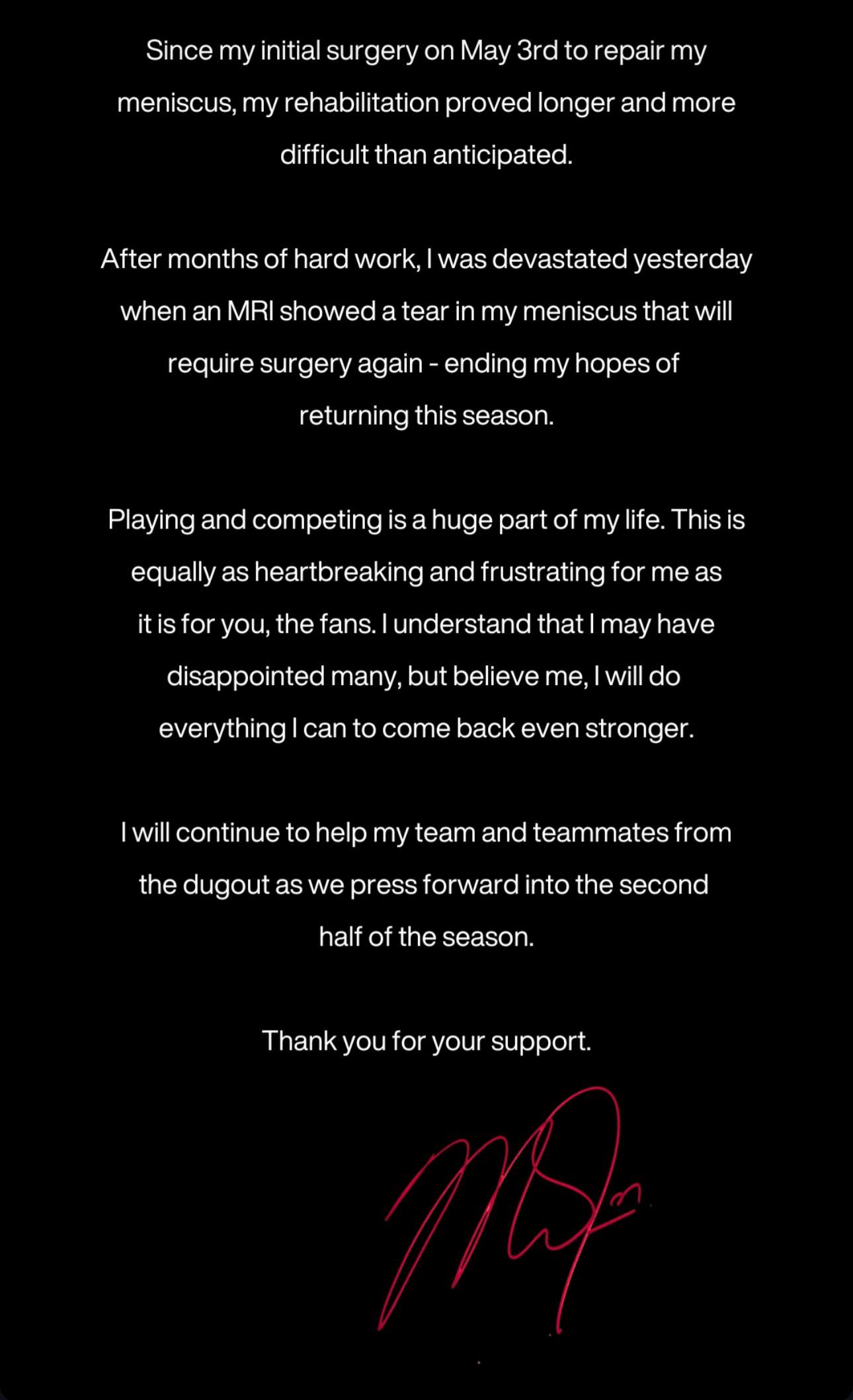 A statement from Mike