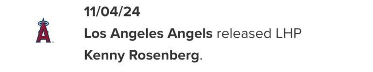 Angels release Kenny Rosenberg