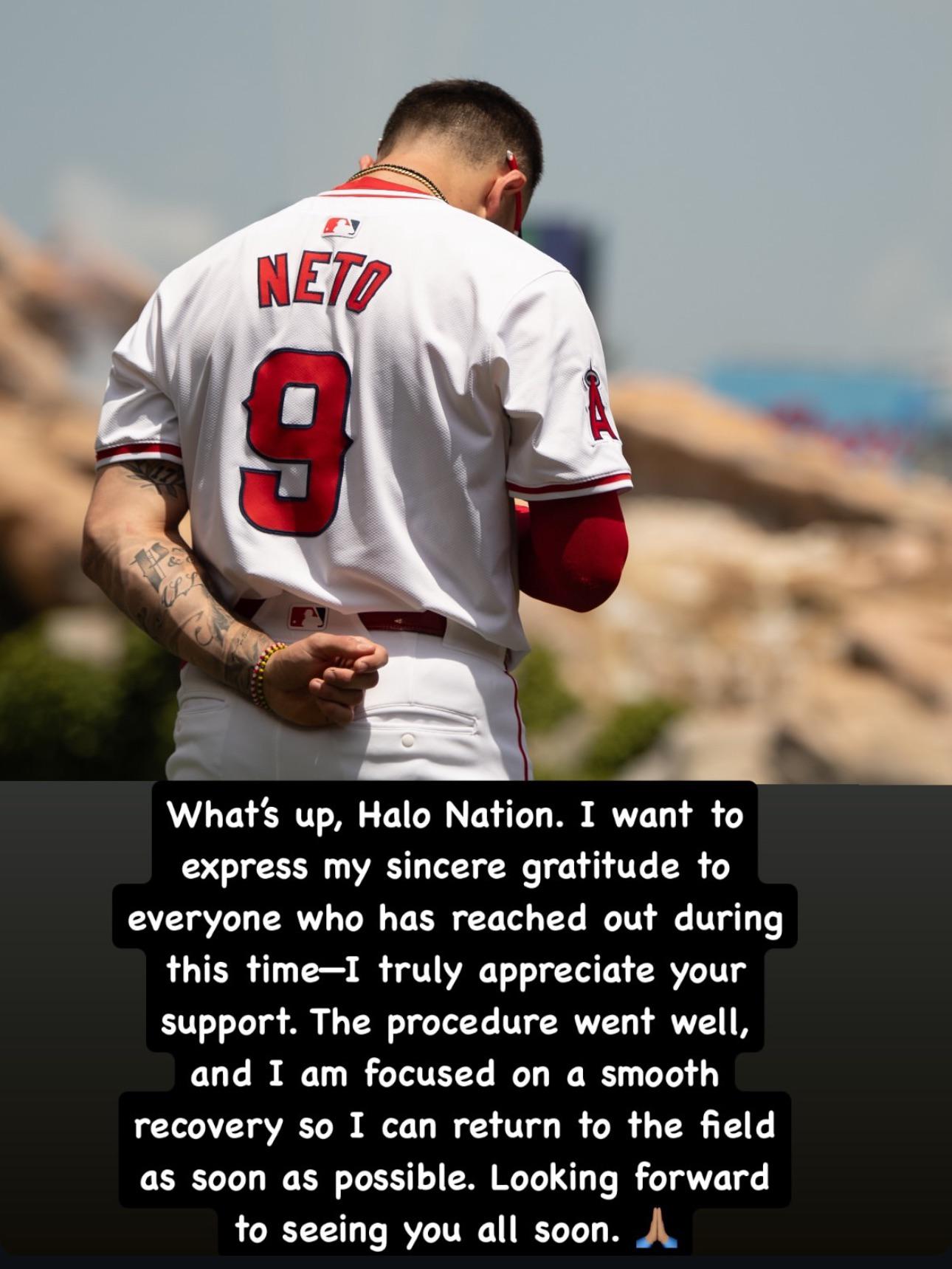 Message from Neto from his Instagram