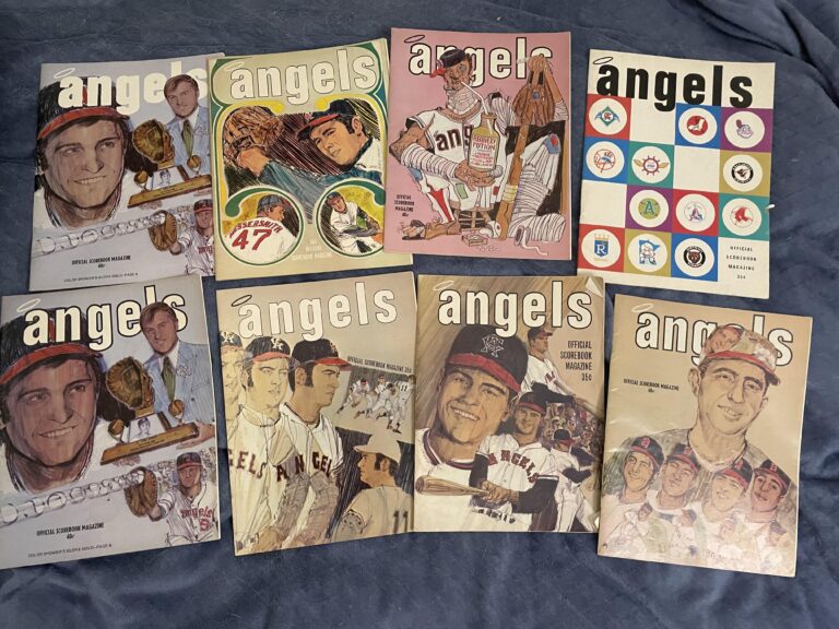 40-50 year old California Angels official score card magazines FREE