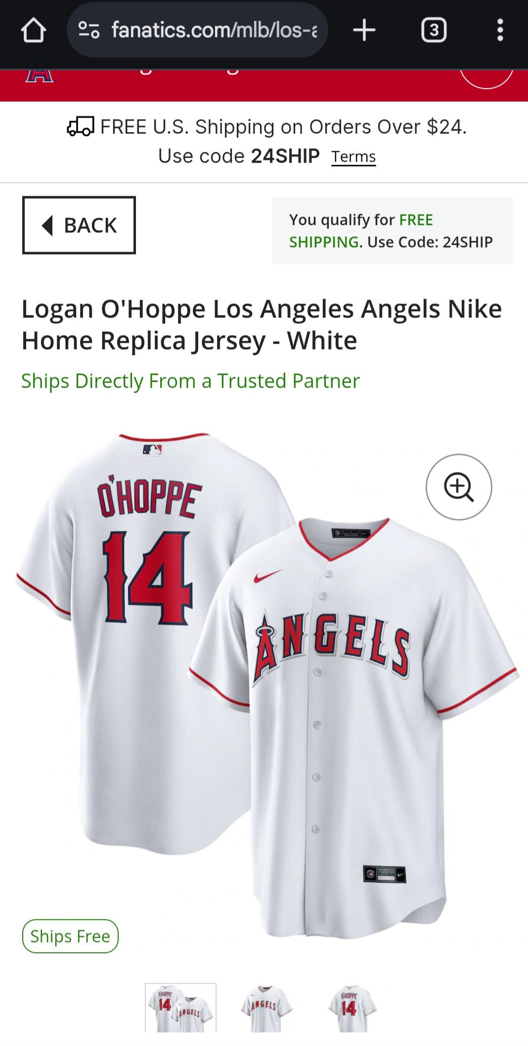 O’Hoppe jerseys available on Fanatics