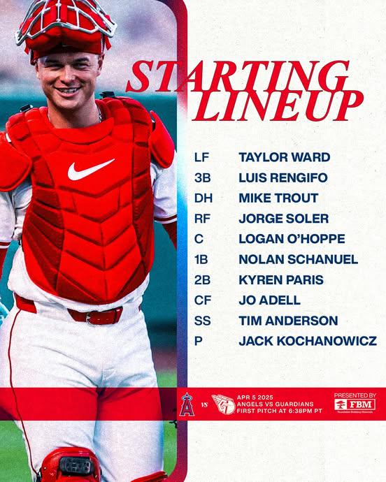 Lineup for tonight. Rengifo back and Paris batting 7th