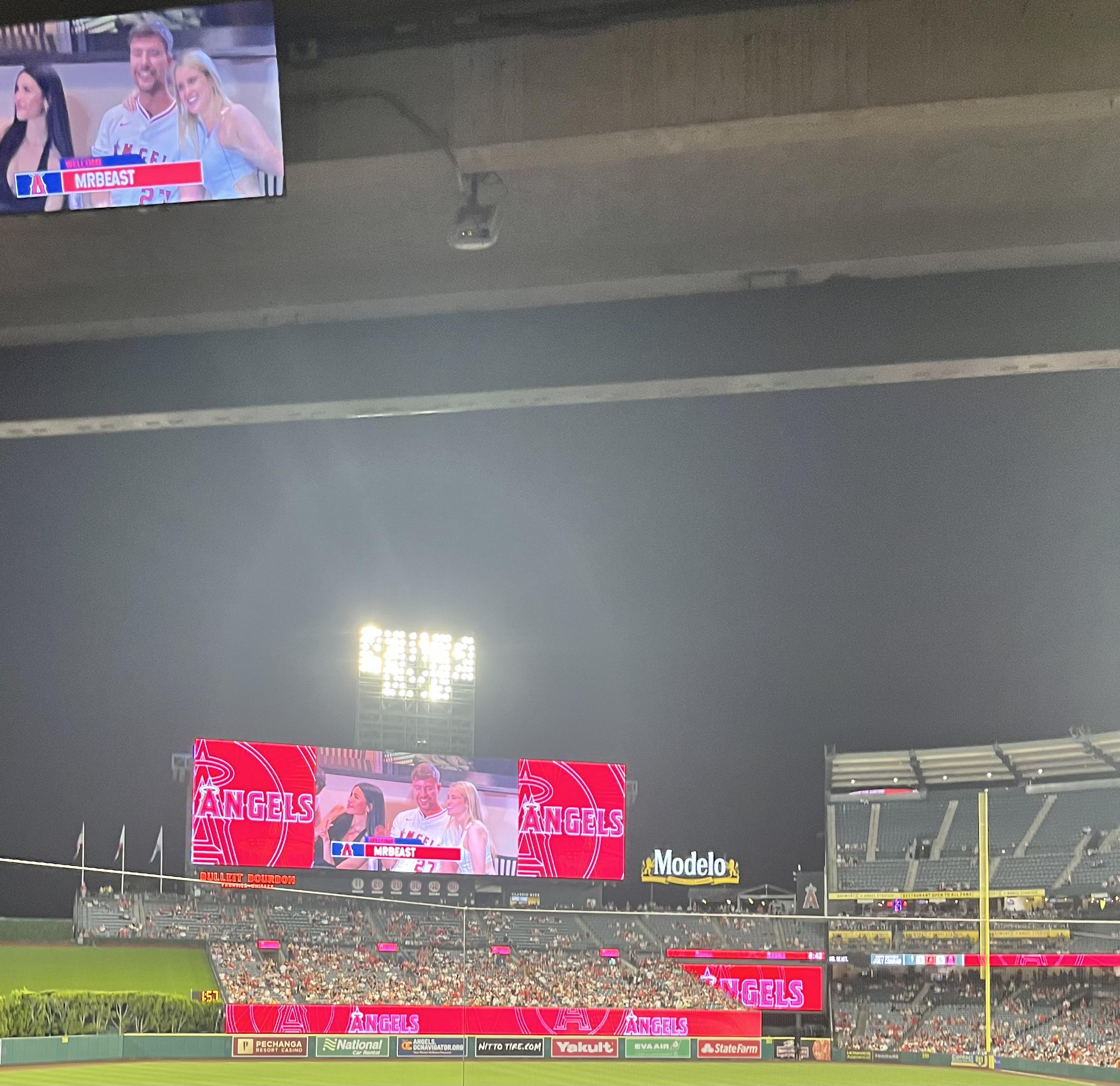 Mr beast at the game tonight