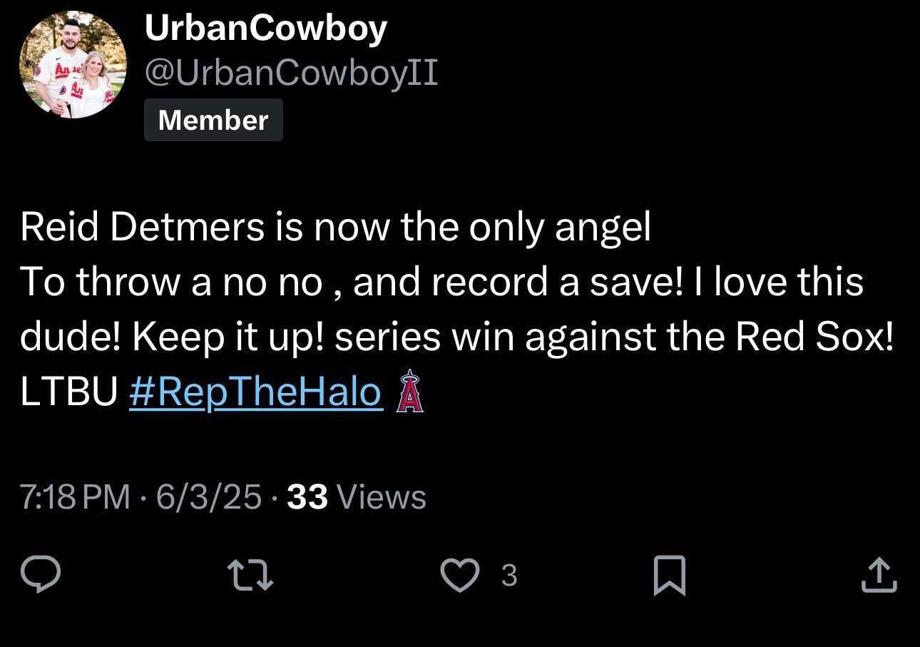Reid Detmers is now the only angel to throw a no no, and record a save!