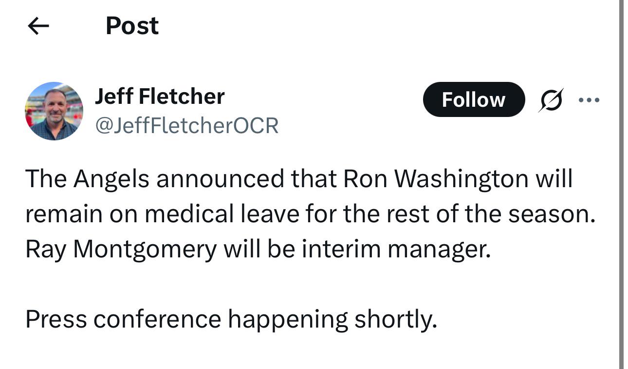 Washington is out for the season. Montgomery to fill in.