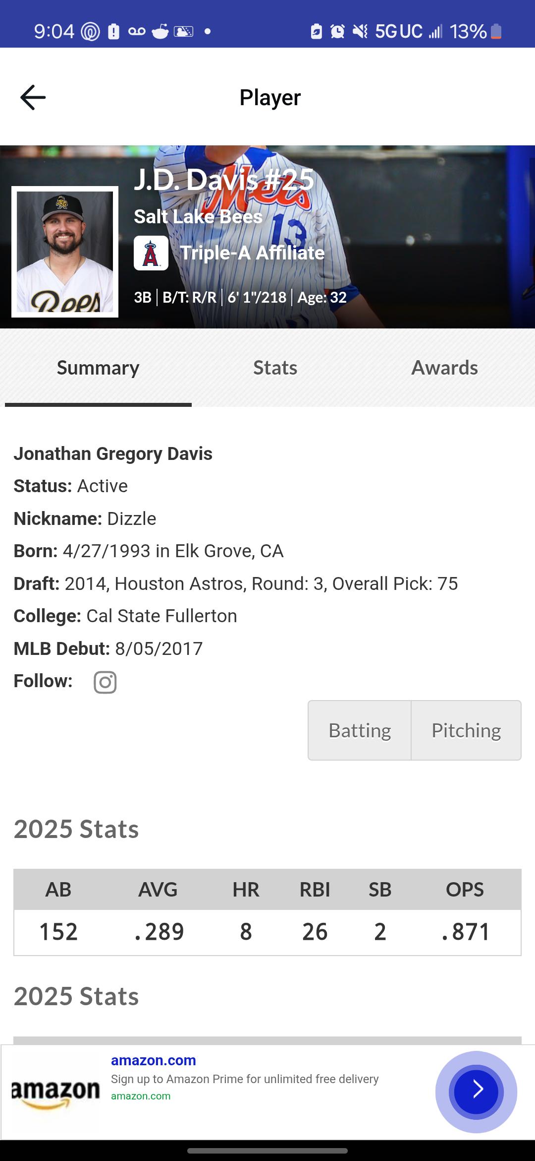 How do we feel about J.D Davis