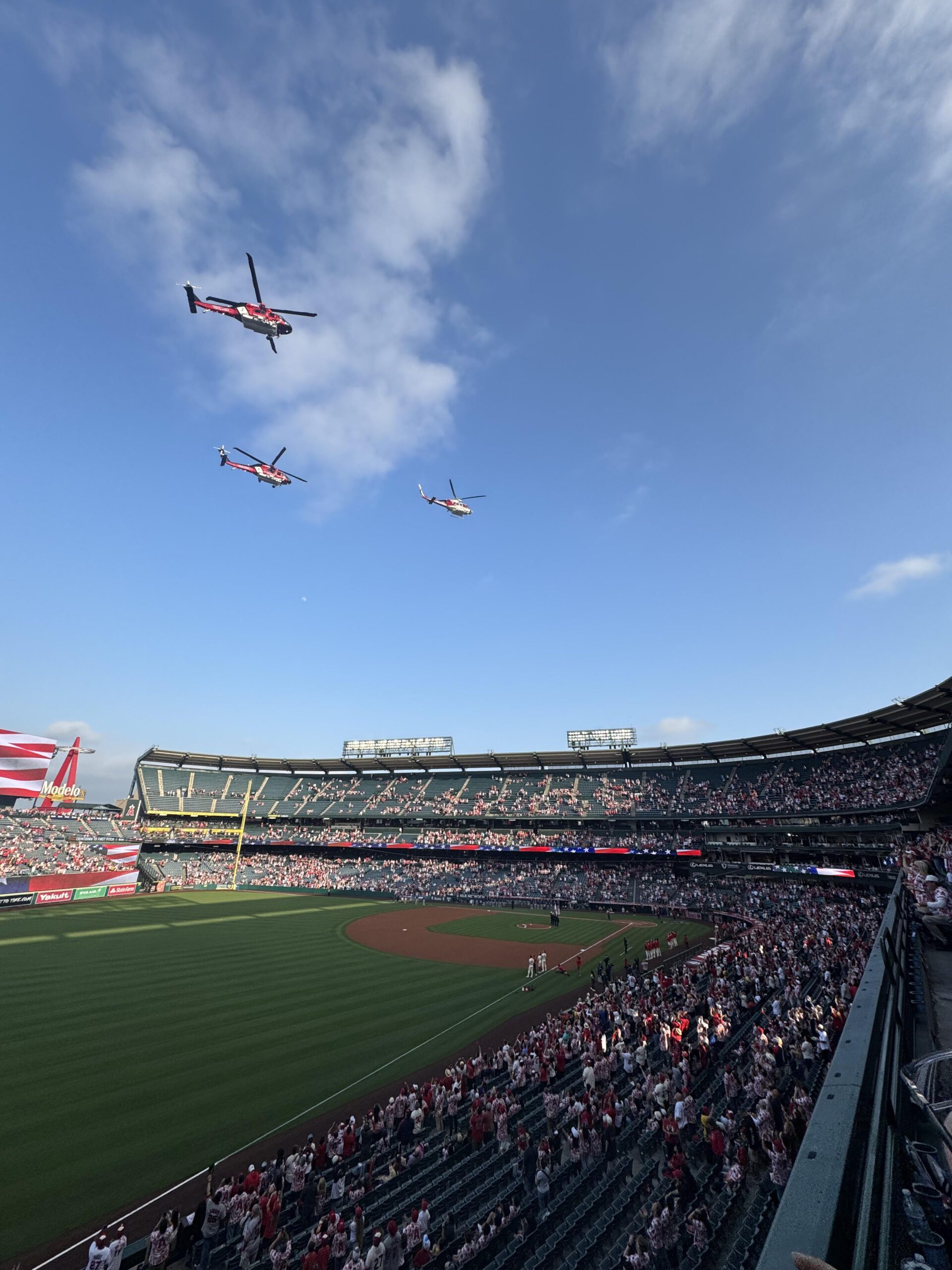 Awesome flyover for first responders night tonight