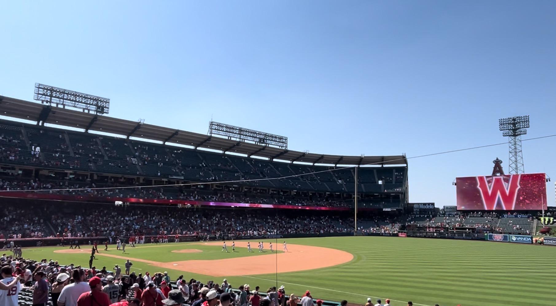 Witnessed the Angels sweeping the Red Sox! Let’s go!!! 🧹🧹🧹