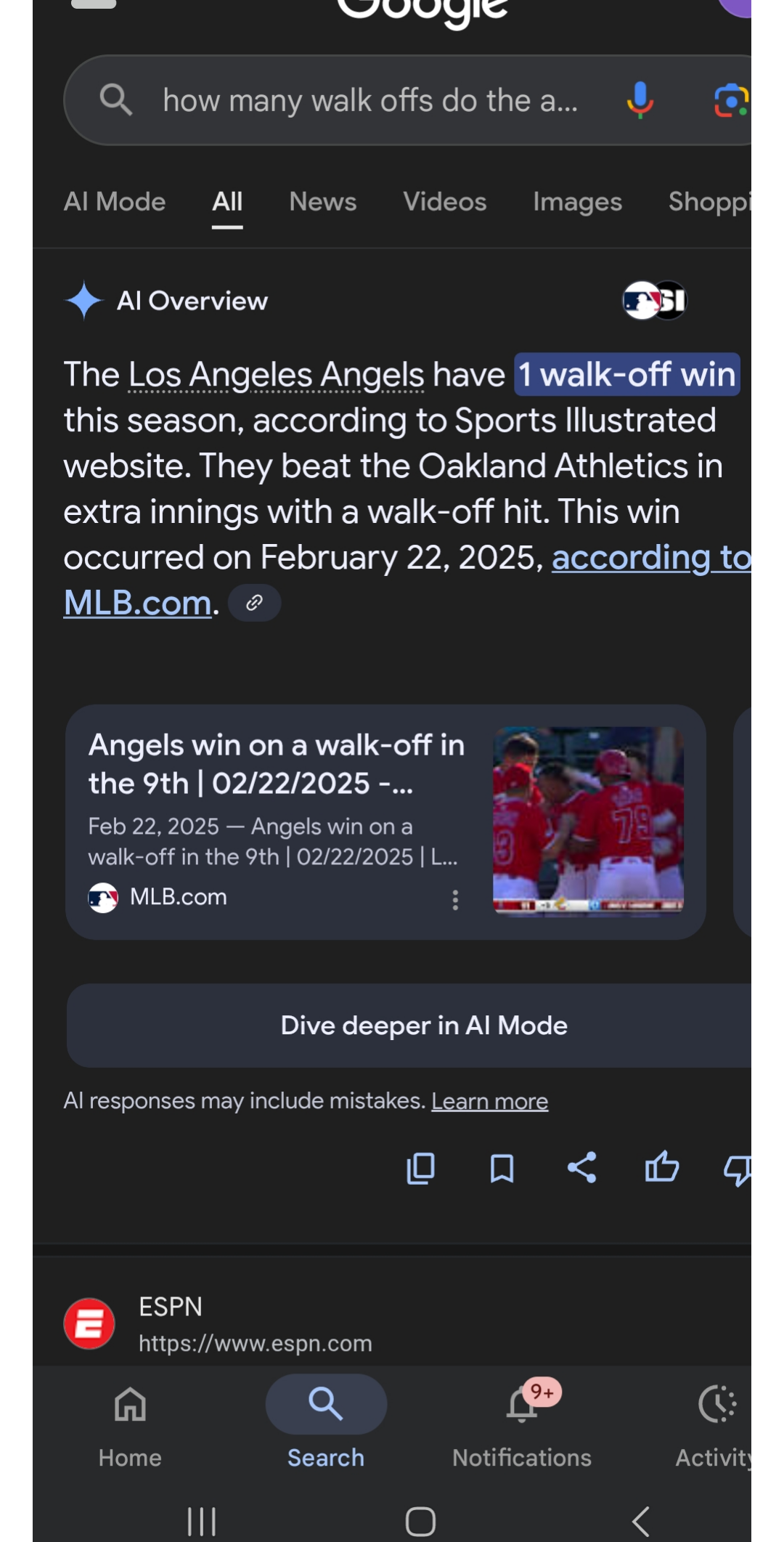 Does anyone know how many walkoffs we’ve had?