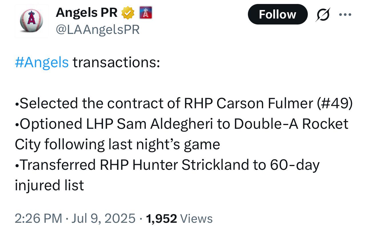Some bullpen news today