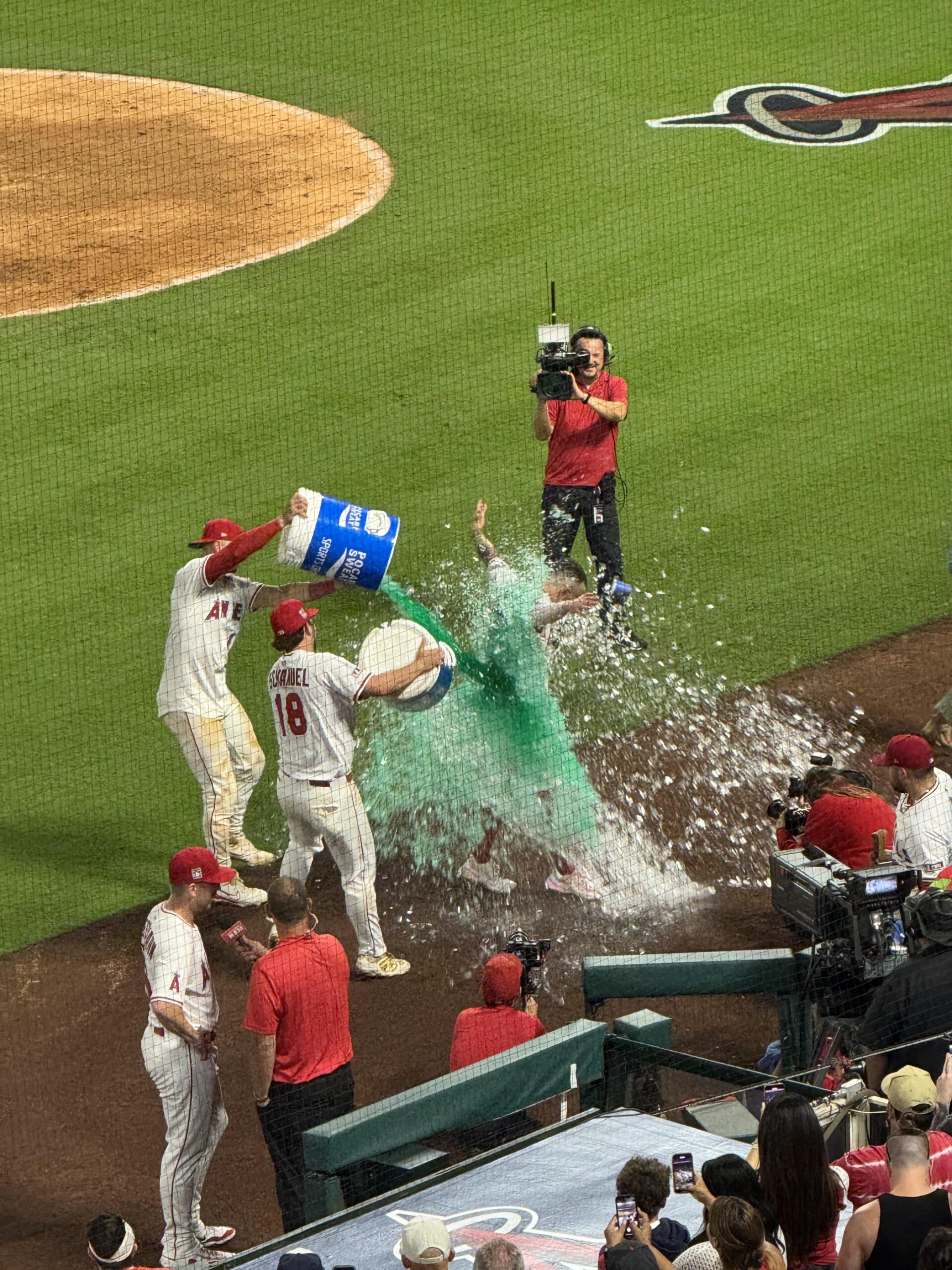 A well deserved Gatorade shower! Fuck yeah Neto