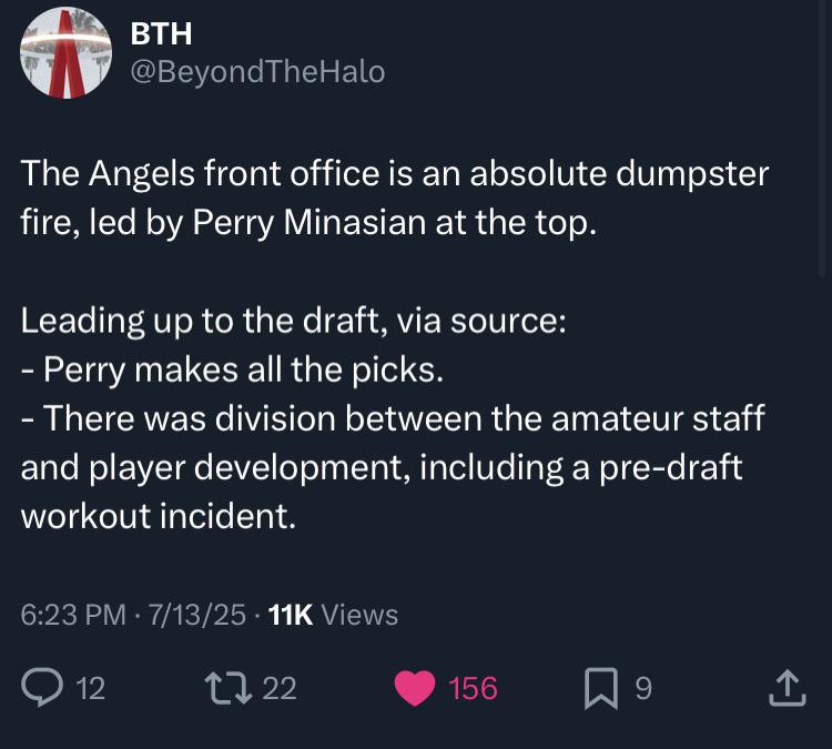 Some reporting on the Perry Minasian Angels led draft Process