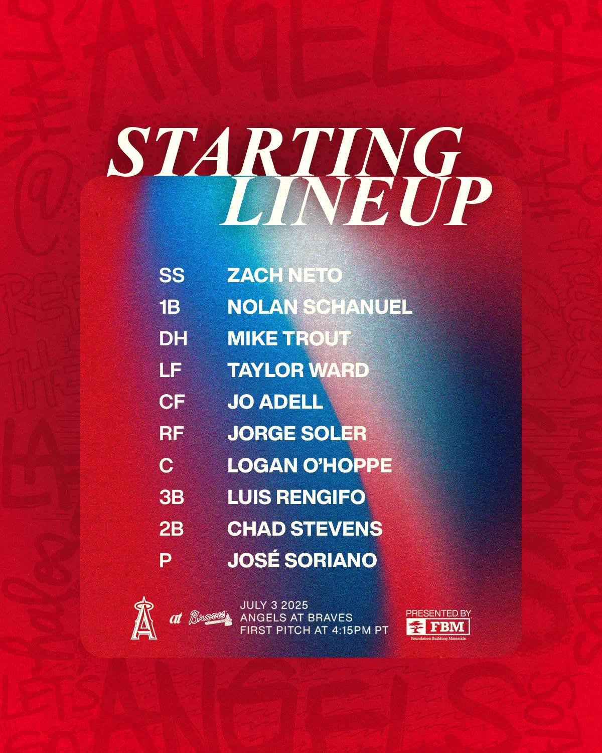 Line up for today (July 3rd)