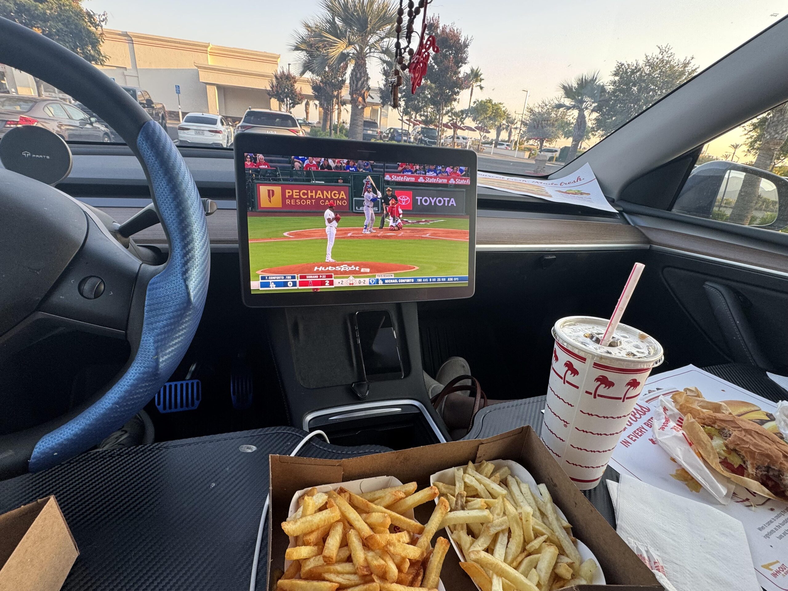 Second best seats to watch the Freeway Series (First best being inside the Angels Stadium 😭)