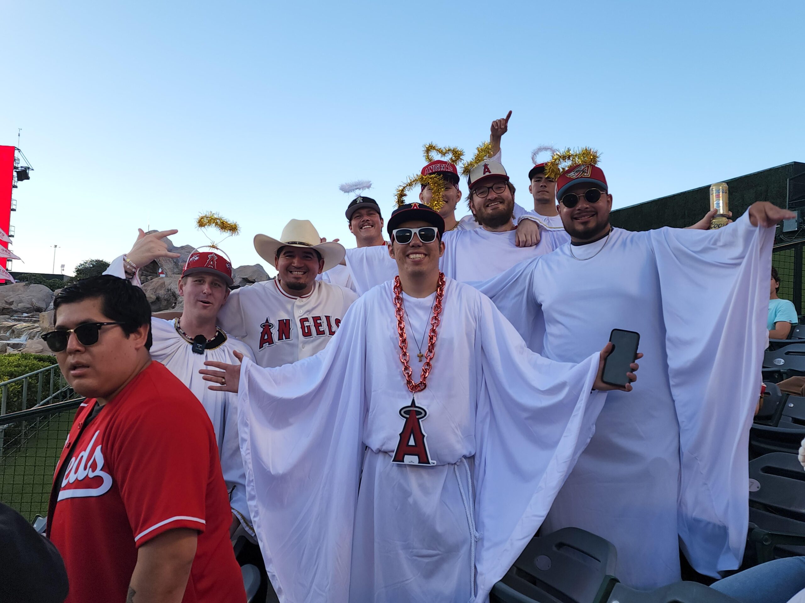 Had a fun time sitting next to these guys! Too bad we lost, but the excitement was real.