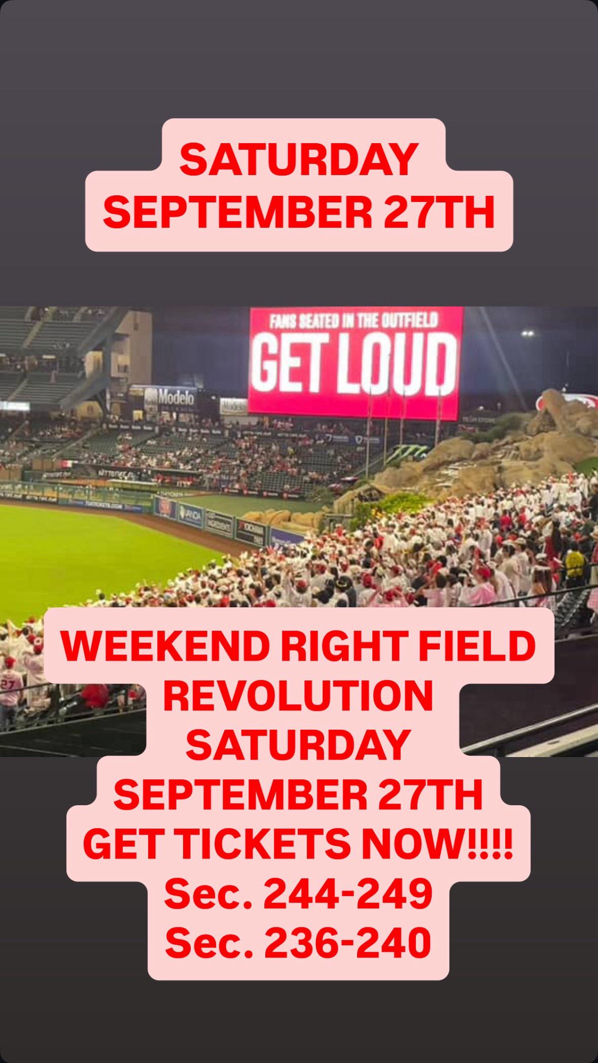 Right Field Revolution – Sep 27th vs the Astros