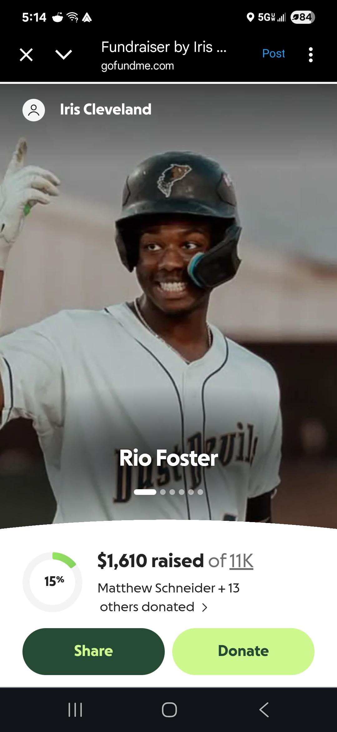 Rio Foster GoFundMe