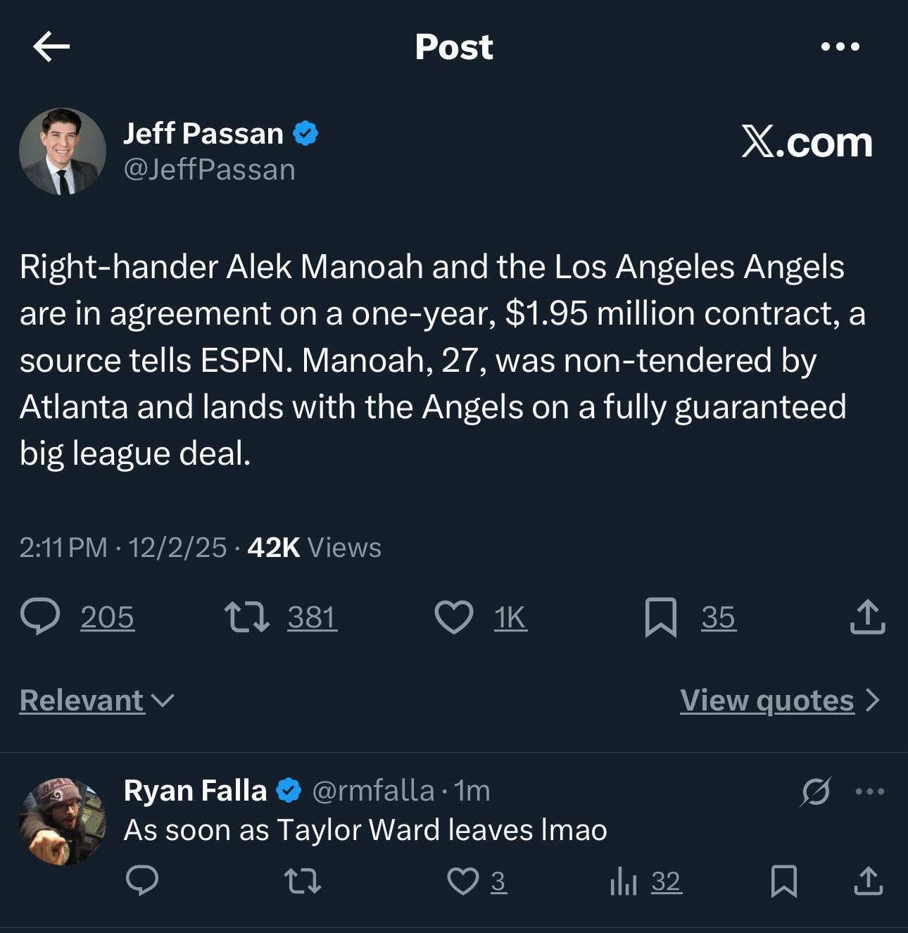 Alex Manoah .95M for 1y