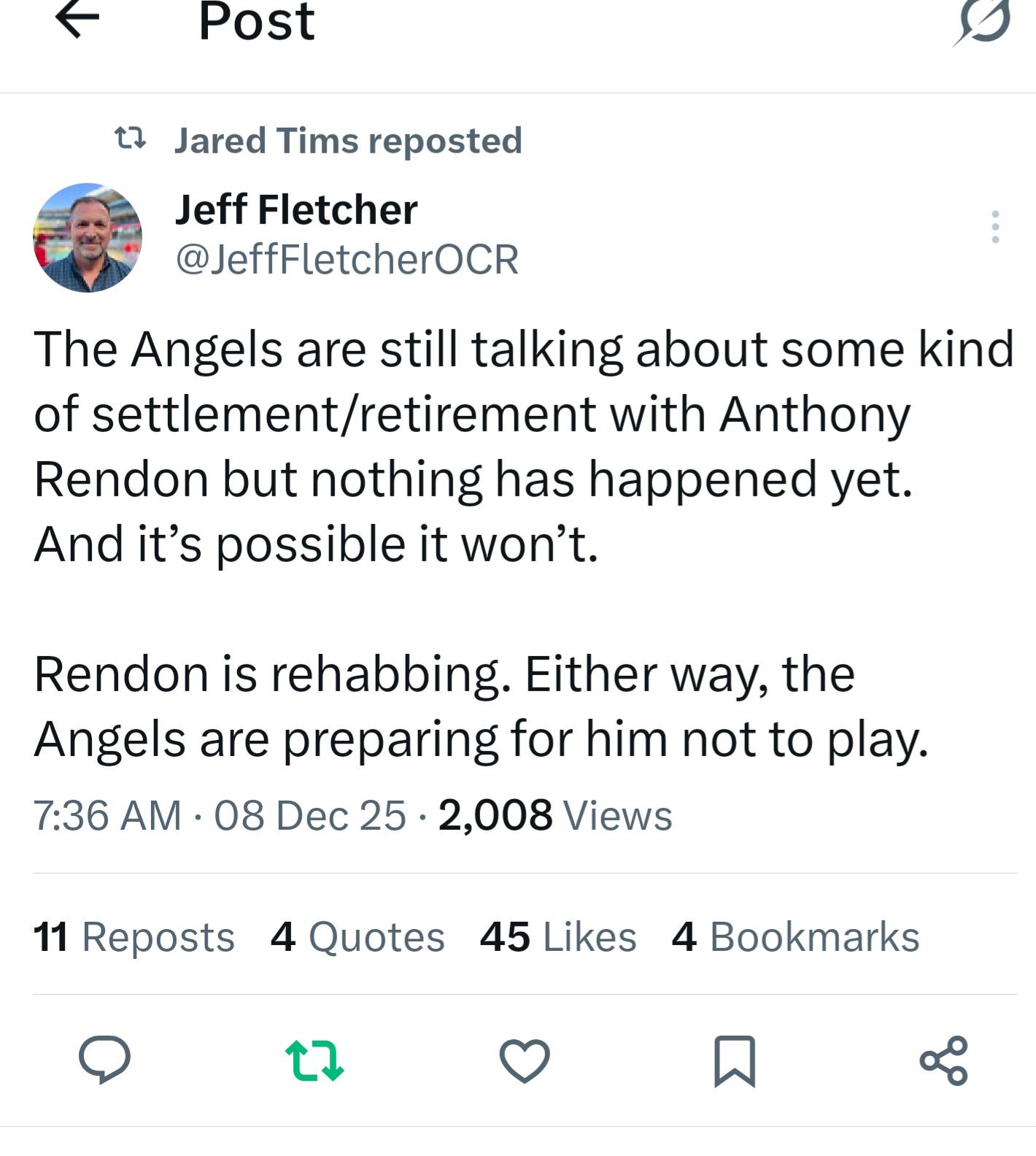 Update on Rendon situation