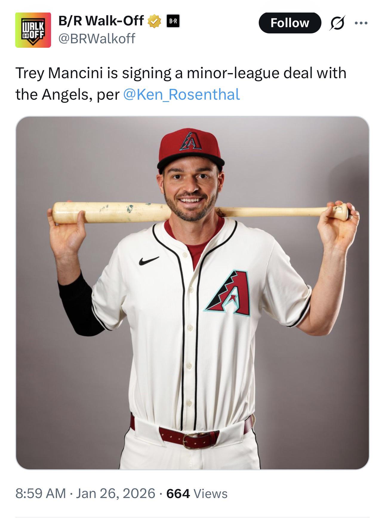Angels sign Mancini to a minor league deal