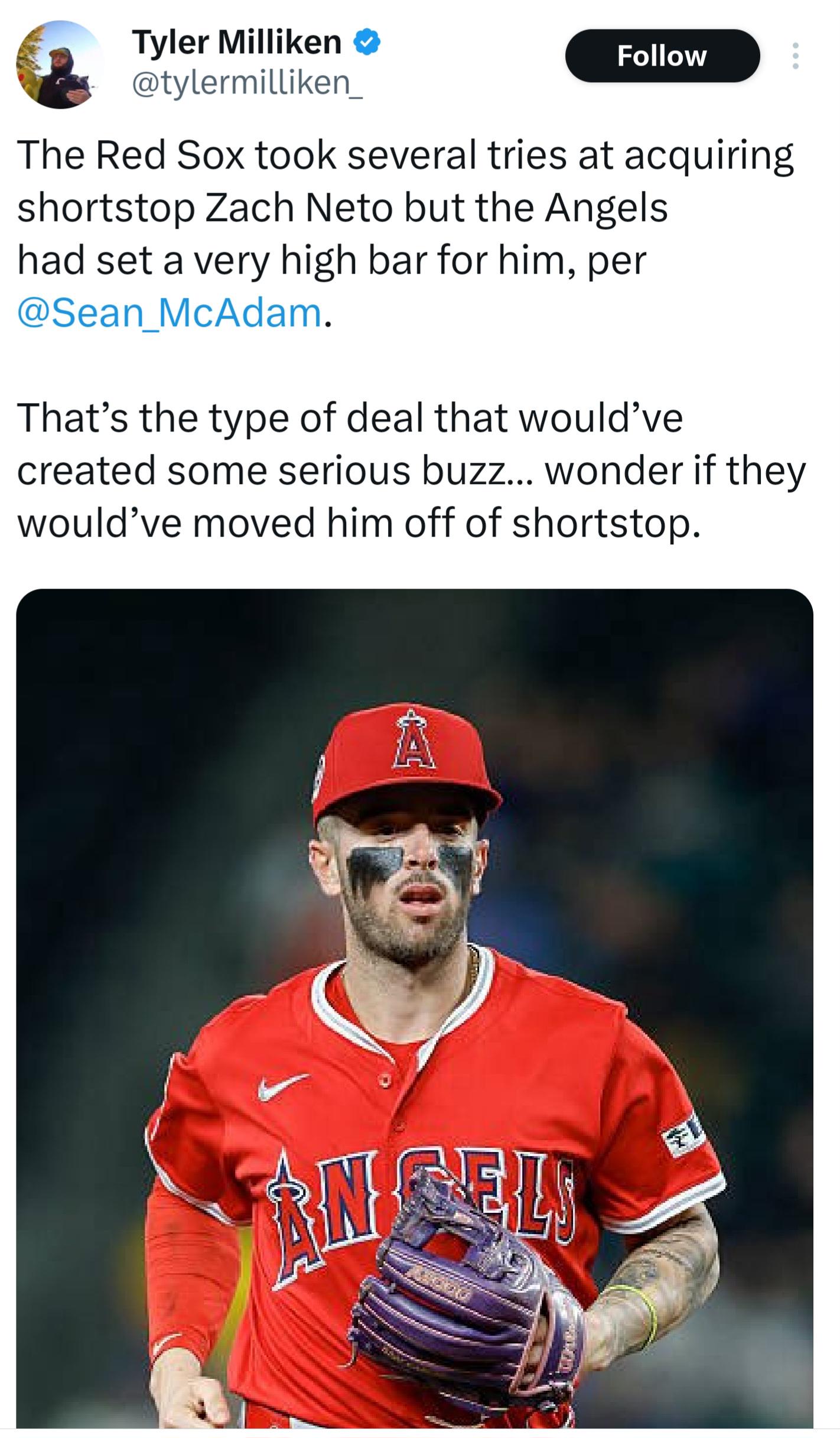 Red Sox tried to trade for Zach Neto