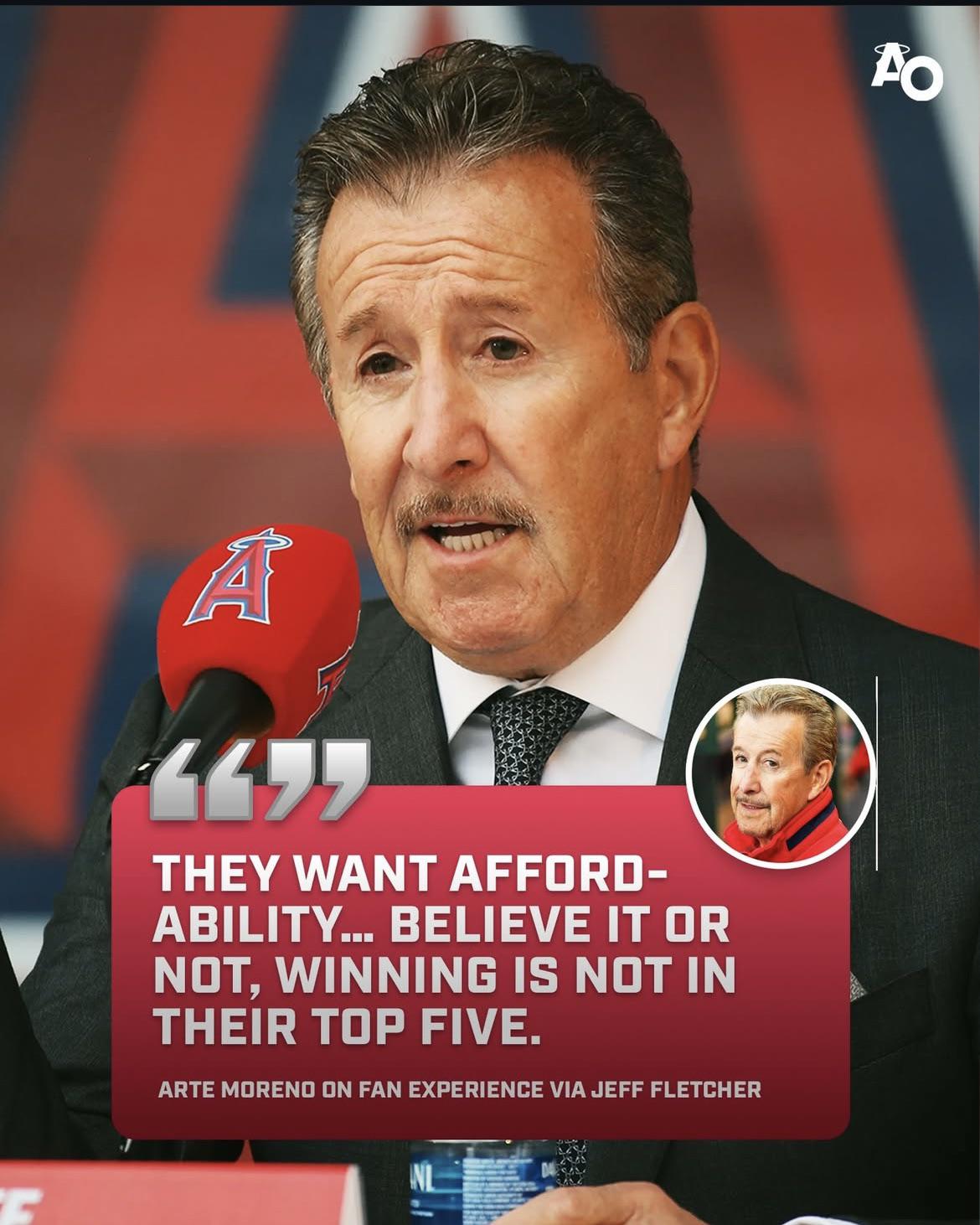 Arte Moreno openly admits that delivering a winning product is not a priority LMFAO.