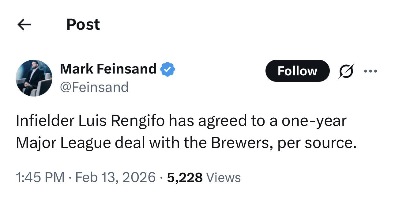 Rengifo has gone to the braves