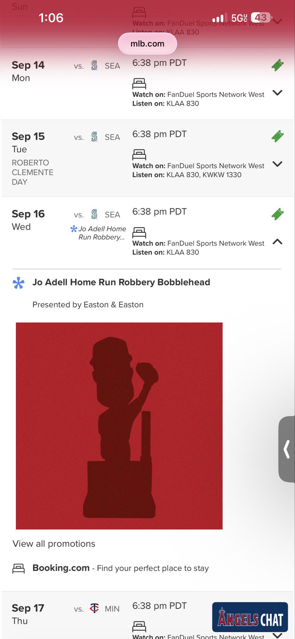 Jo Adell HR robbery bobblehead announced for September 16th vs Seattle