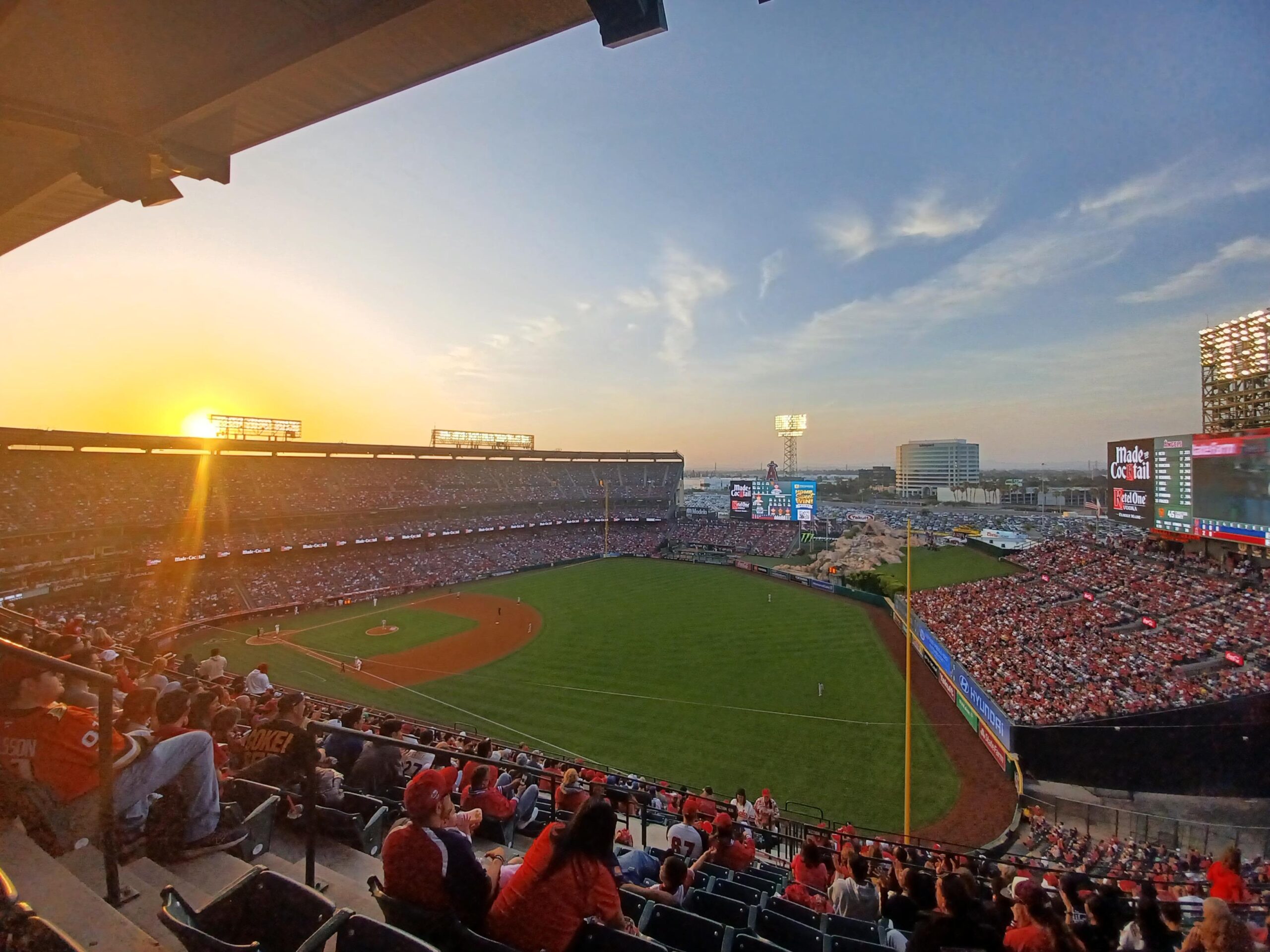 Stadium sunset