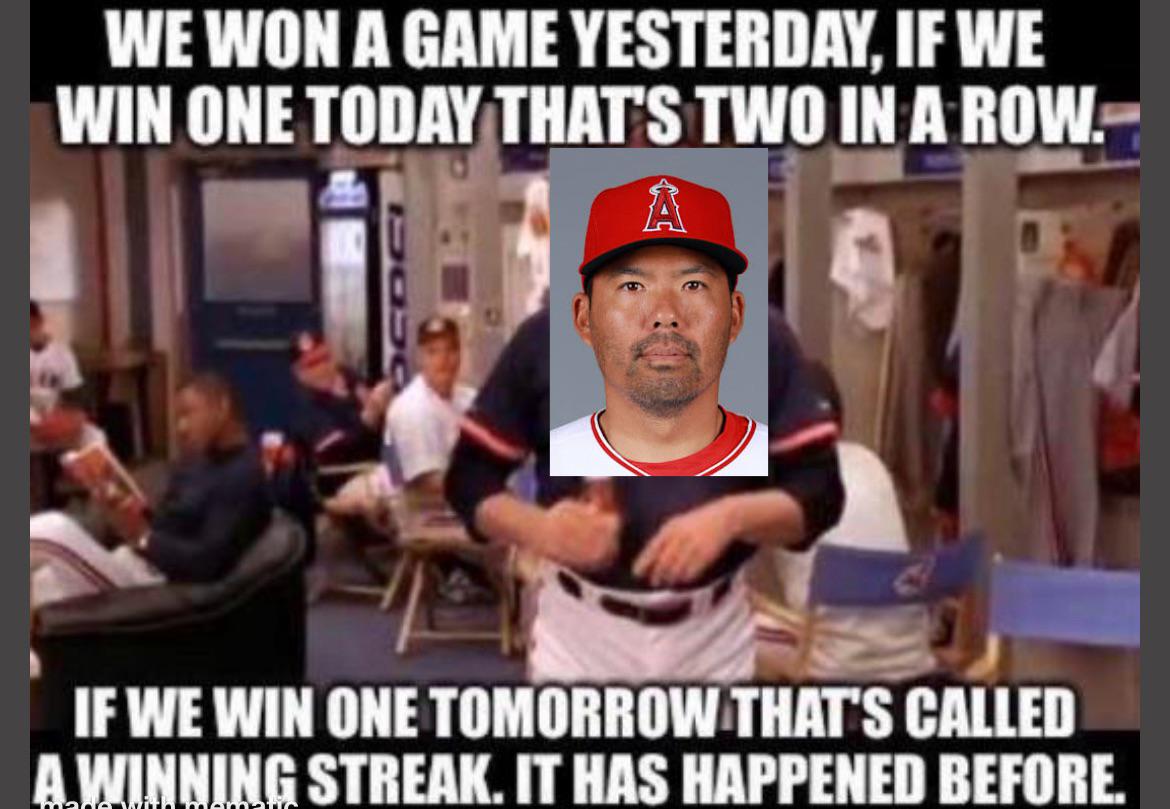 We won a game yesterday. If we win one that’s two it a row