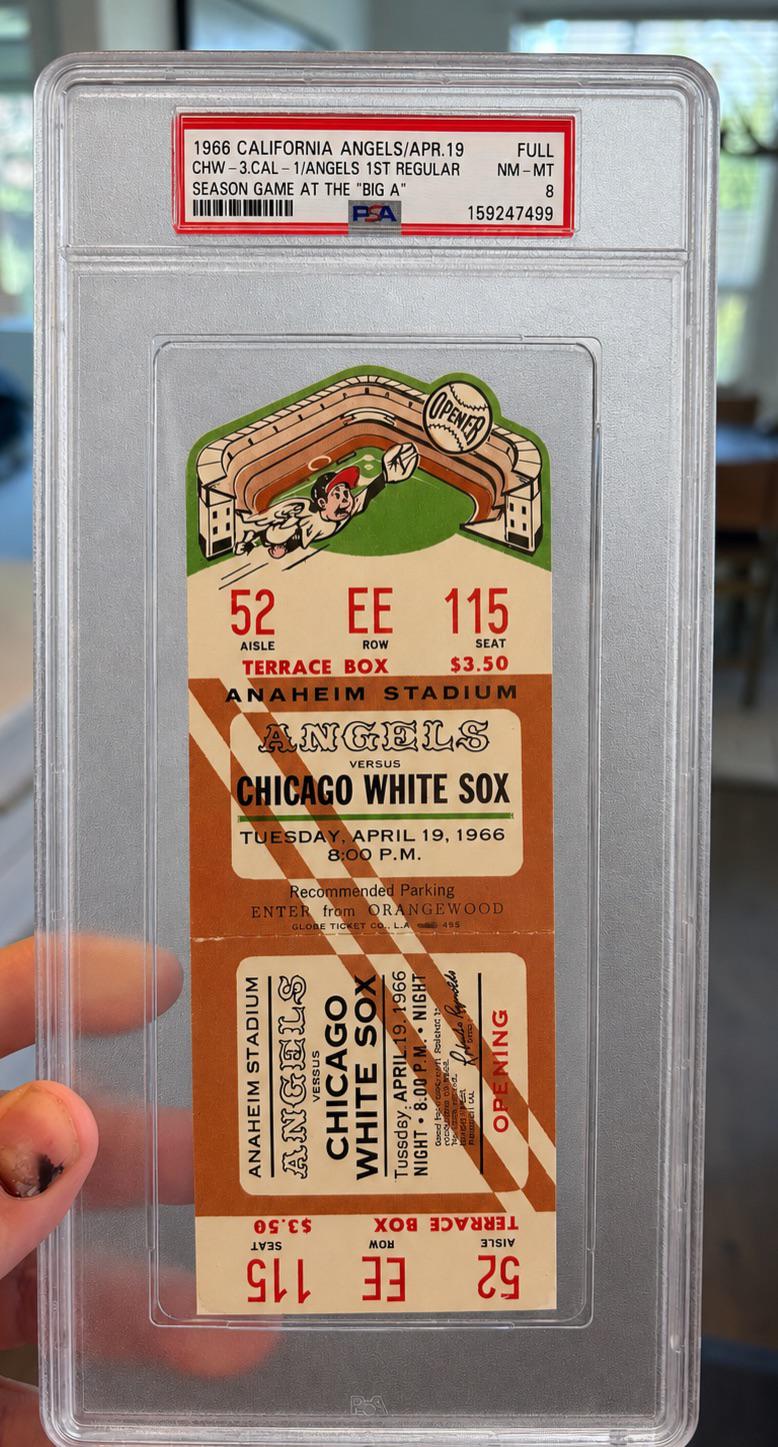 1966 California Angels – First Regular Season Game at “The Big A” Ticket
