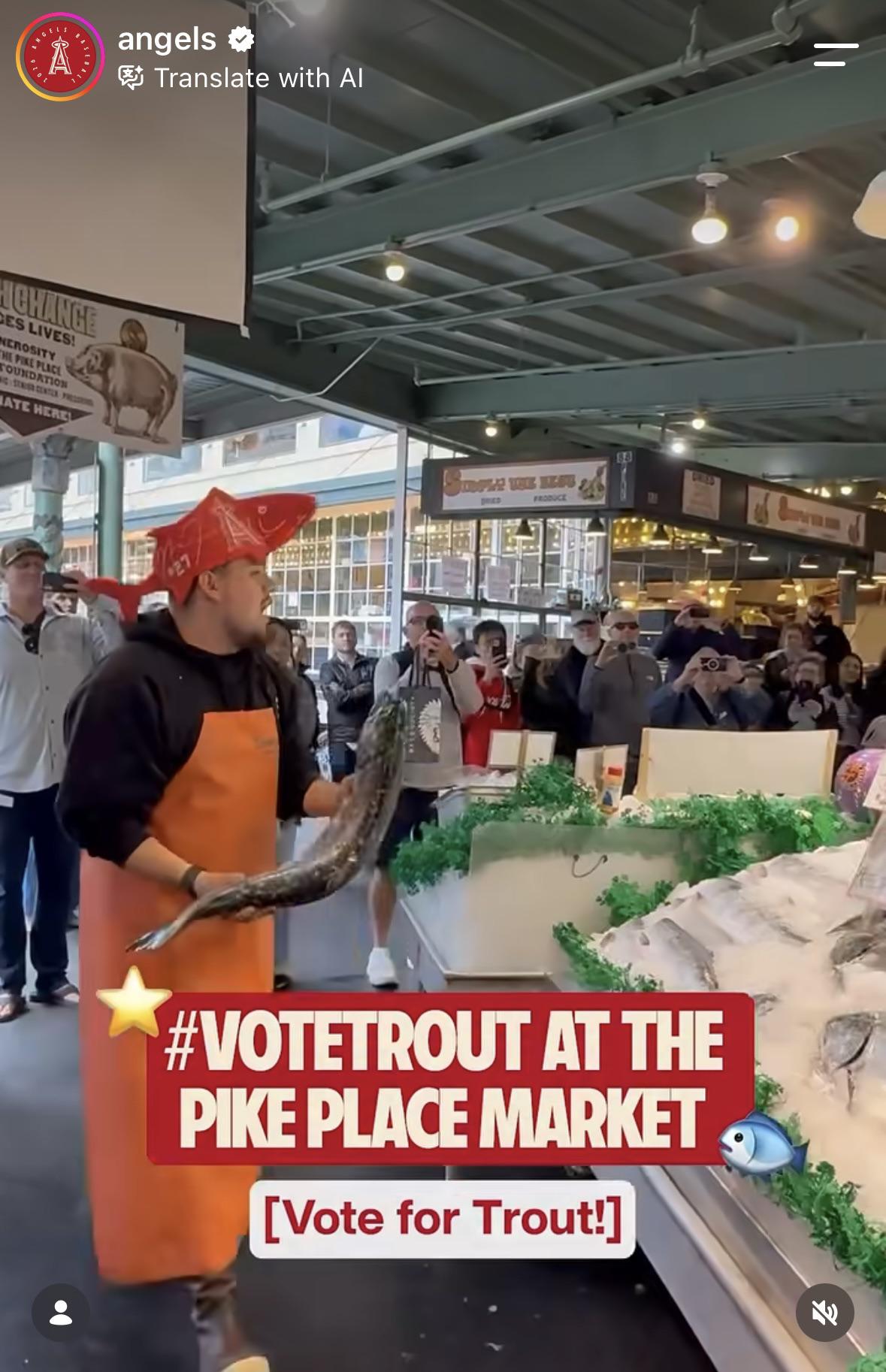 Angels trolling Seattle in recent Instagram reel with #VoteTrout message